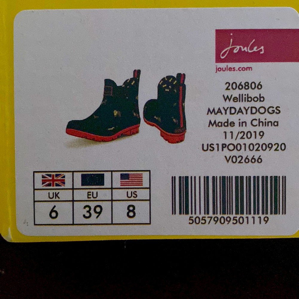 Joules boots size 8 perfect for spring NIB
